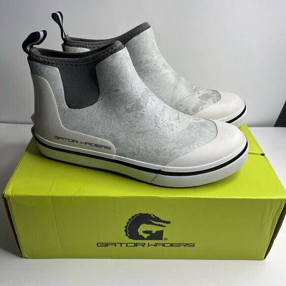Gator Waders Mens Breakline Rubber Fishing Deck Ankle Boots Ghost Size 9 See Des - Picture 1 of 10
